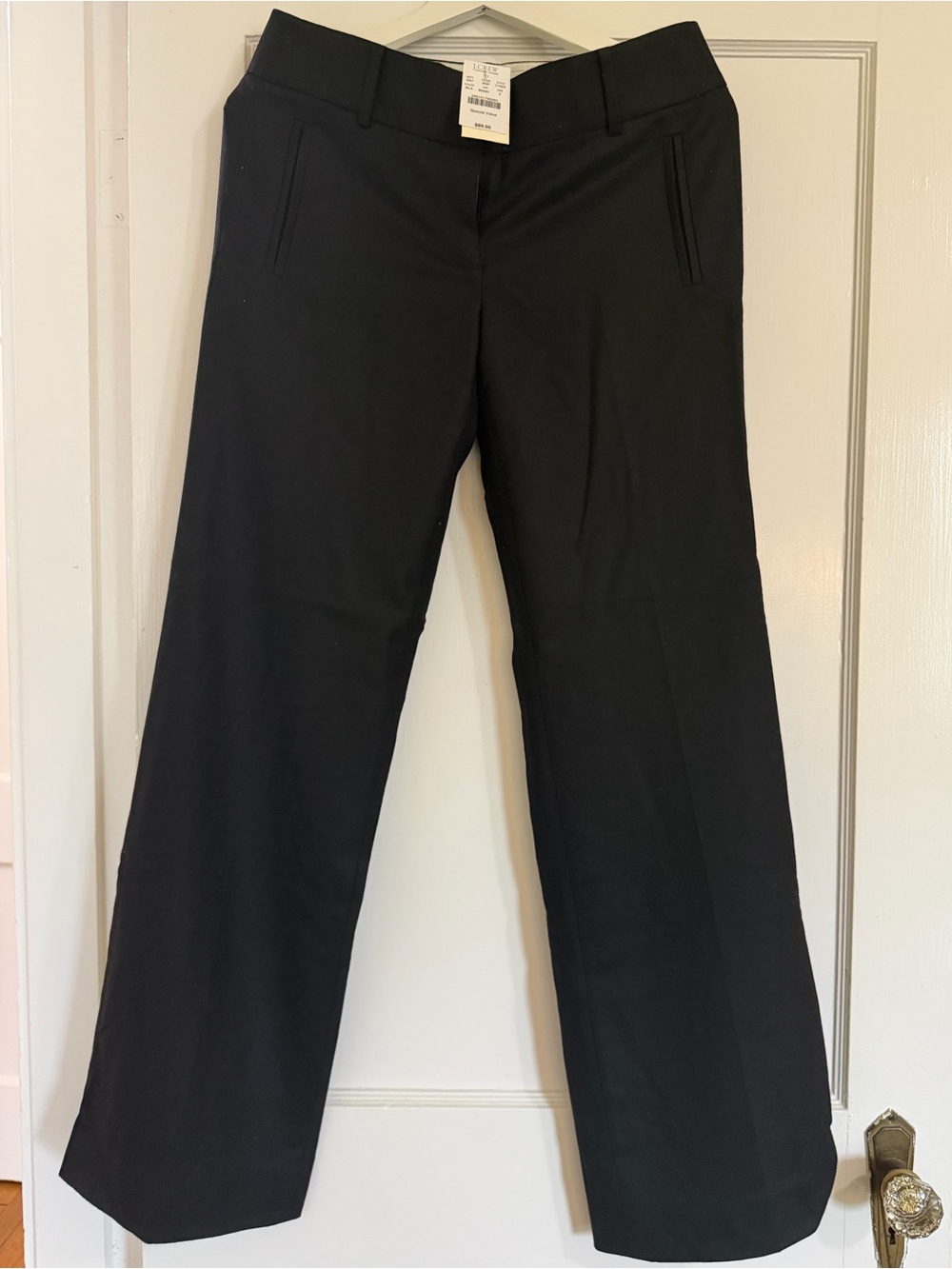 J.Crew City Fit Black Women's Dress Pants Wool Blend
